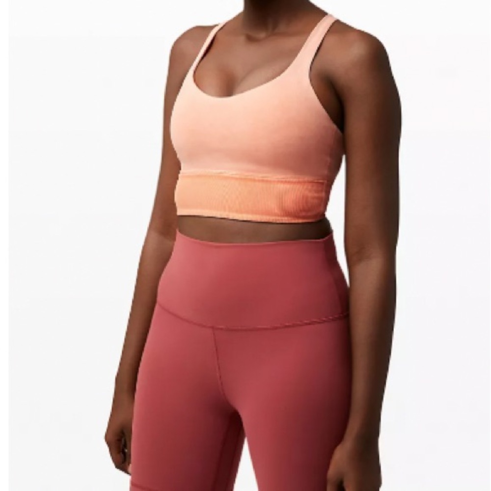 Lululemon Athletica Free to Be Bra Longline Rib Snow Wash